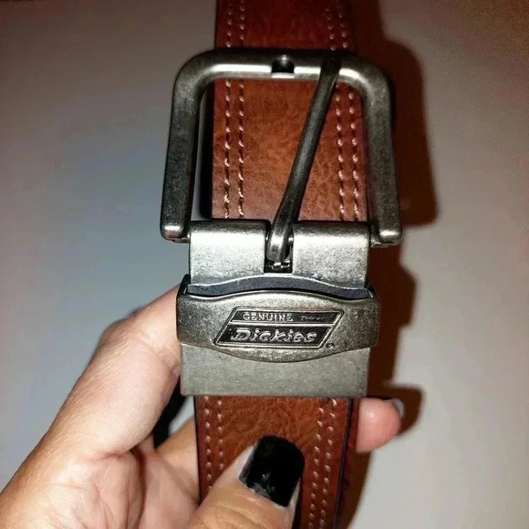 Dickies Genuine Leather Brown Belt Size 36/90 - Picture 2 of 6